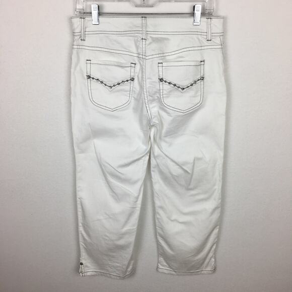 Chico's White Denim Cropped Jeans Small Chico's 0 - Picture 4 of 6
